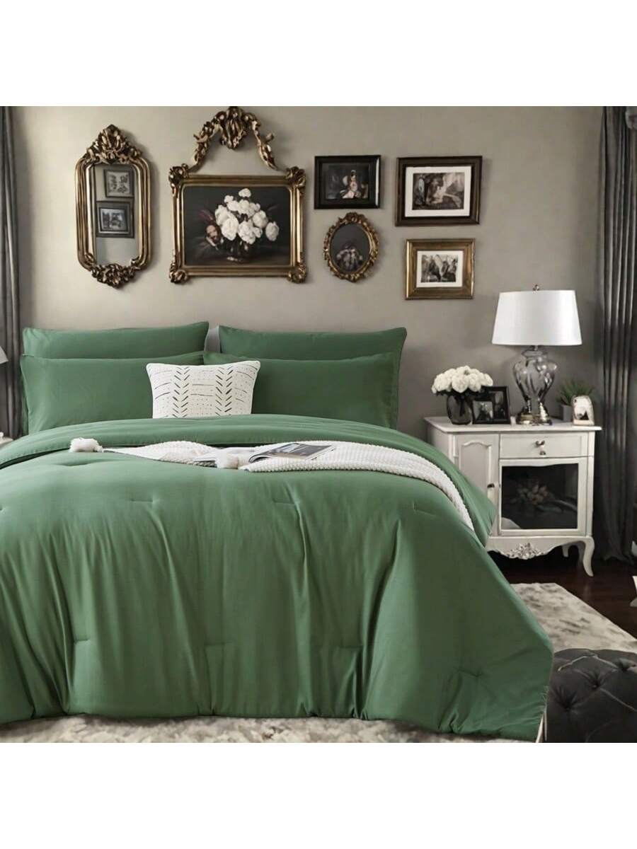 3pieces(Full/Queen/King)Lightweight Solid Comforter Set For All Seasons,Twin(2 Pieces),Soft & Breathable Bed In A Bag Set For Student/Friends/Colleage,A Cloud-Like Sleeping Space All Year Round,Spring