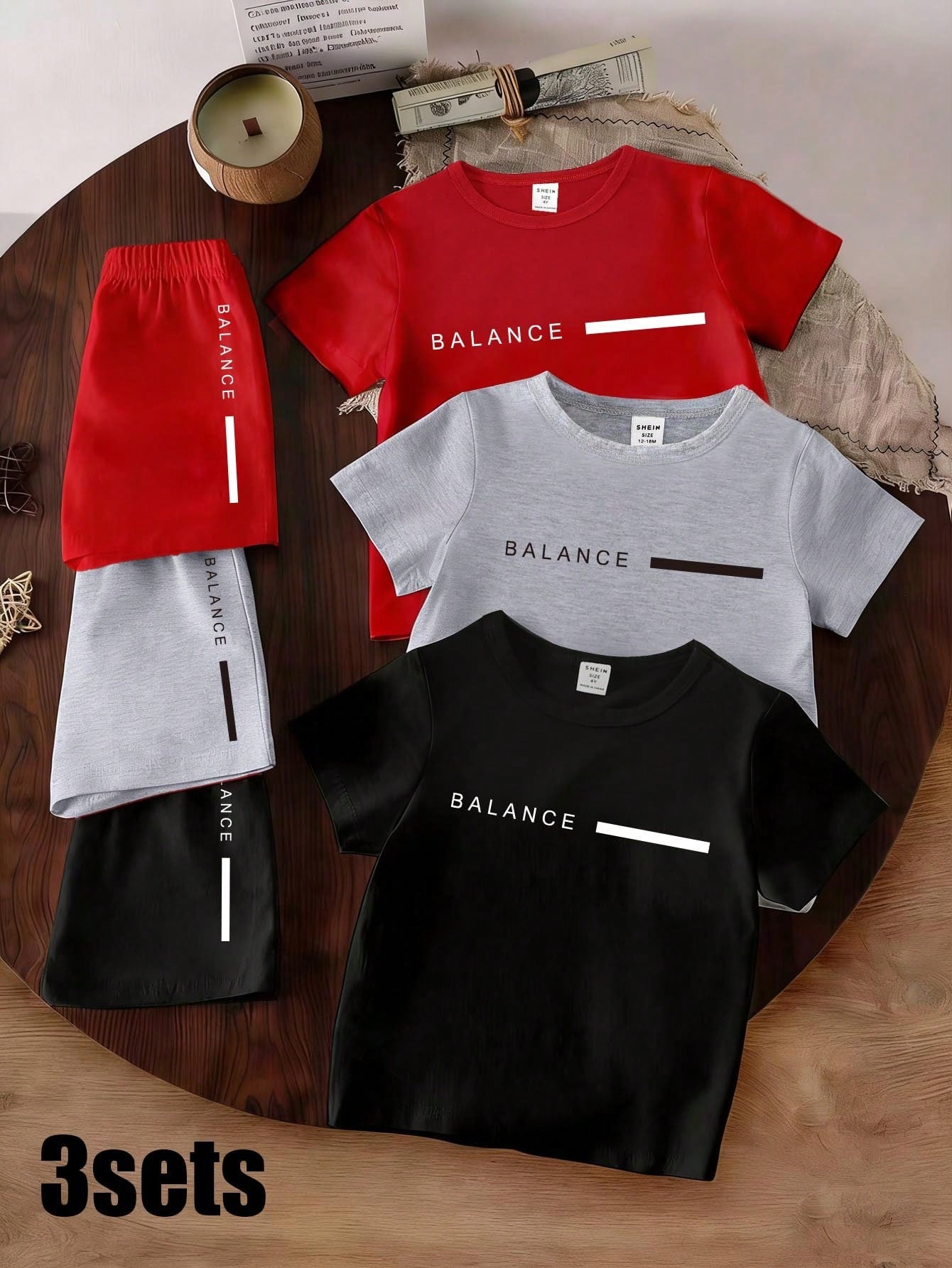 3Set Infant Boys' Short Sleeve T-Shirt And Shorts Sets,Black,Summer,Street Life Casual Graphic Street Fashion,Beach,Chicago Crown,KING,Numeric 23