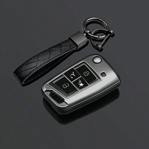 4 Button Black Warrior Style TPU Car Key Case Cover For VW Golf 7 MK7 Tiguan MK2 For SEAT Ateca Leon FR 2 Ibiza