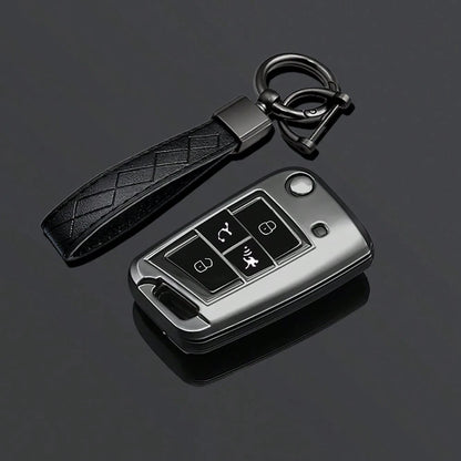 4 Button Black Warrior Style TPU Car Key Case Cover For VW Golf 7 MK7 Tiguan MK2 For SEAT Ateca Leon FR 2 Ibiza