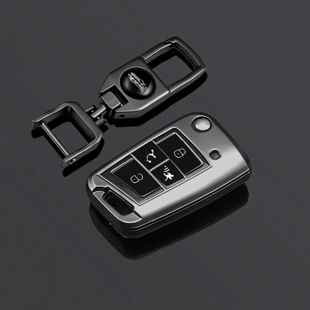 4 Button Black Warrior Style TPU Car Key Case Cover For VW Golf 7 MK7 Tiguan MK2 For SEAT Ateca Leon FR 2 Ibiza
