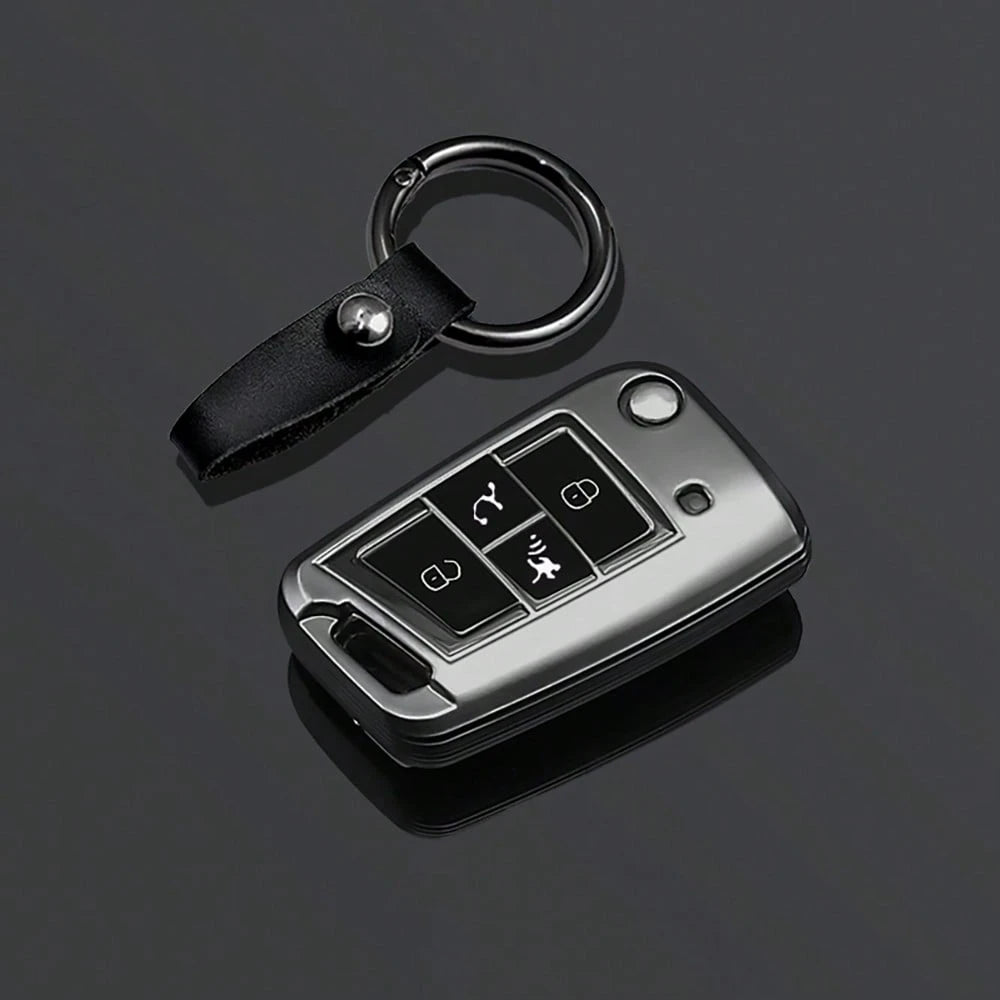 4 Button Black Warrior Style TPU Car Key Case Cover For VW Golf 7 MK7 Tiguan MK2 For SEAT Ateca Leon FR 2 Ibiza