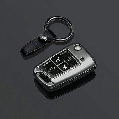 4 Button Black Warrior Style TPU Car Key Case Cover For VW Golf 7 MK7 Tiguan MK2 For SEAT Ateca Leon FR 2 Ibiza