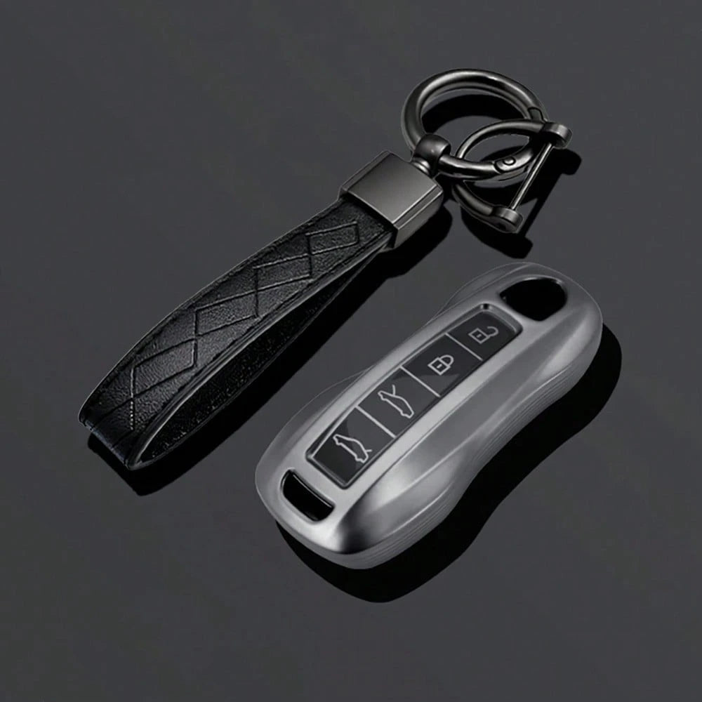 4 ButtonsTPU Car Key Case Cover Shell For Panamera Carrera Macan Cayman Cayenne 911 970 981 991 Keychain Fob Accessories