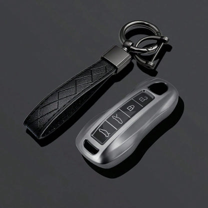 4 ButtonsTPU Car Key Case Cover Shell For Panamera Carrera Macan Cayman Cayenne 911 970 981 991 Keychain Fob Accessories