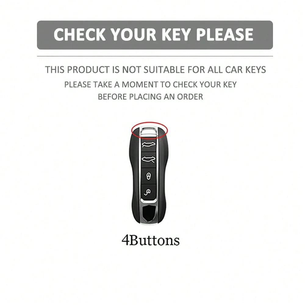 4 ButtonsTPU Car Key Case Cover Shell For Panamera Carrera Macan Cayman Cayenne 911 970 981 991 Keychain Fob Accessories