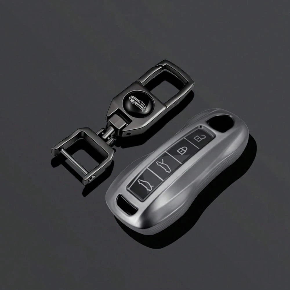 4 ButtonsTPU Car Key Case Cover Shell For Panamera Carrera Macan Cayman Cayenne 911 970 981 991 Keychain Fob Accessories