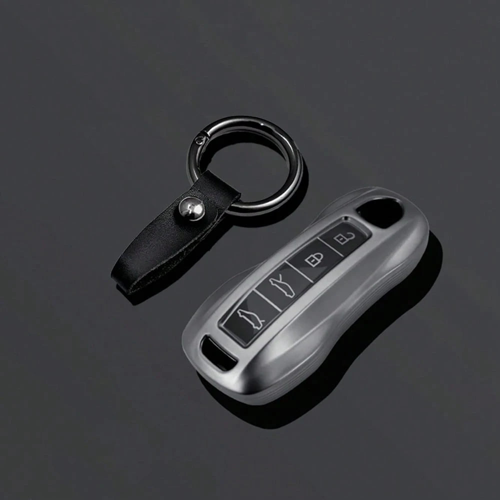 4 ButtonsTPU Car Key Case Cover Shell For Panamera Carrera Macan Cayman Cayenne 911 970 981 991 Keychain Fob Accessories