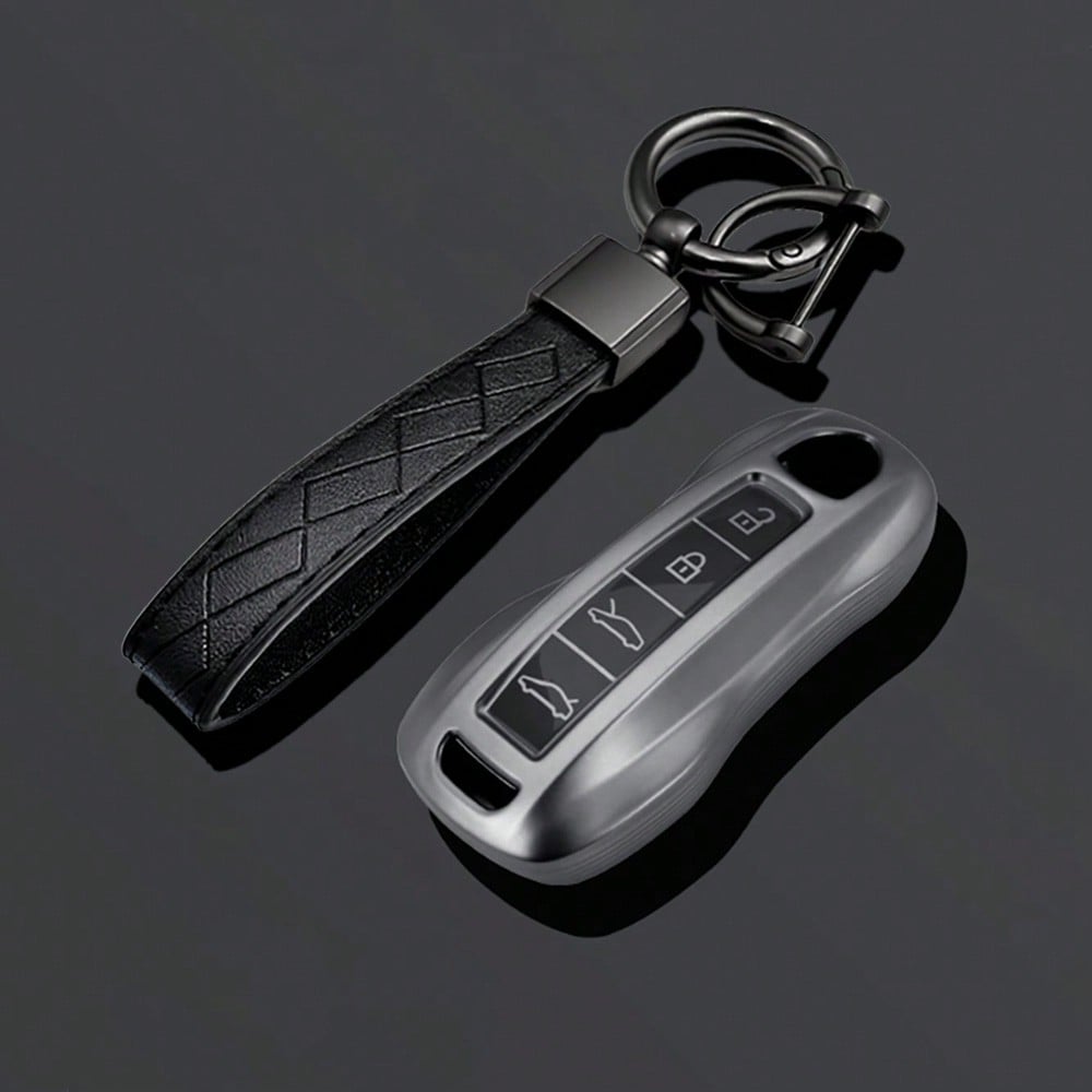 4 ButtonsTPU Car Key Case Cover Shell For Panamera Carrera Macan Cayman Cayenne 911 970 981 991 Keychain Fob Accessories