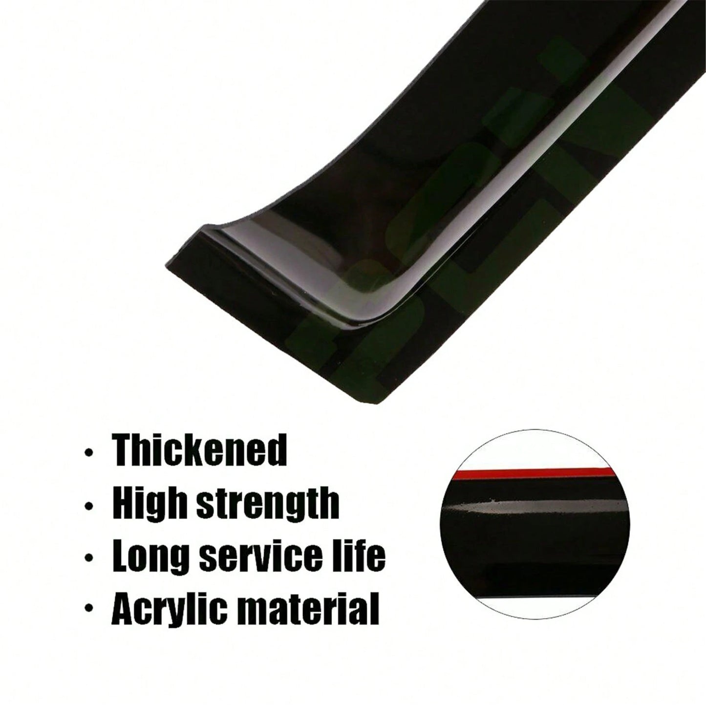 4-Pack Window Vent Visor Rain Guard Sun Shade Deflectors Plastic Replacement For 2009-2013 Corolla Sedan 4-Door