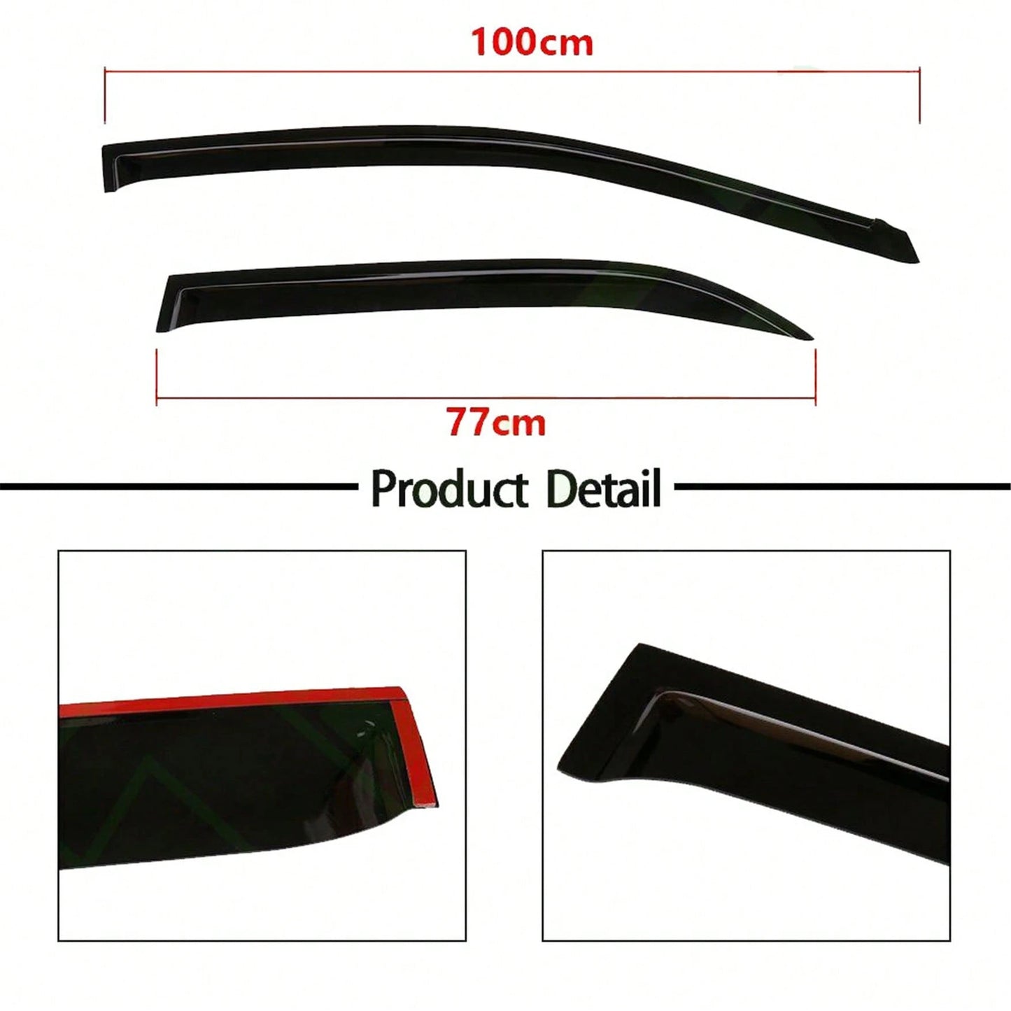 4-Pack Window Vent Visor Rain Guard Sun Shade Deflectors Plastic Replacement For 2009-2013 Corolla Sedan 4-Door