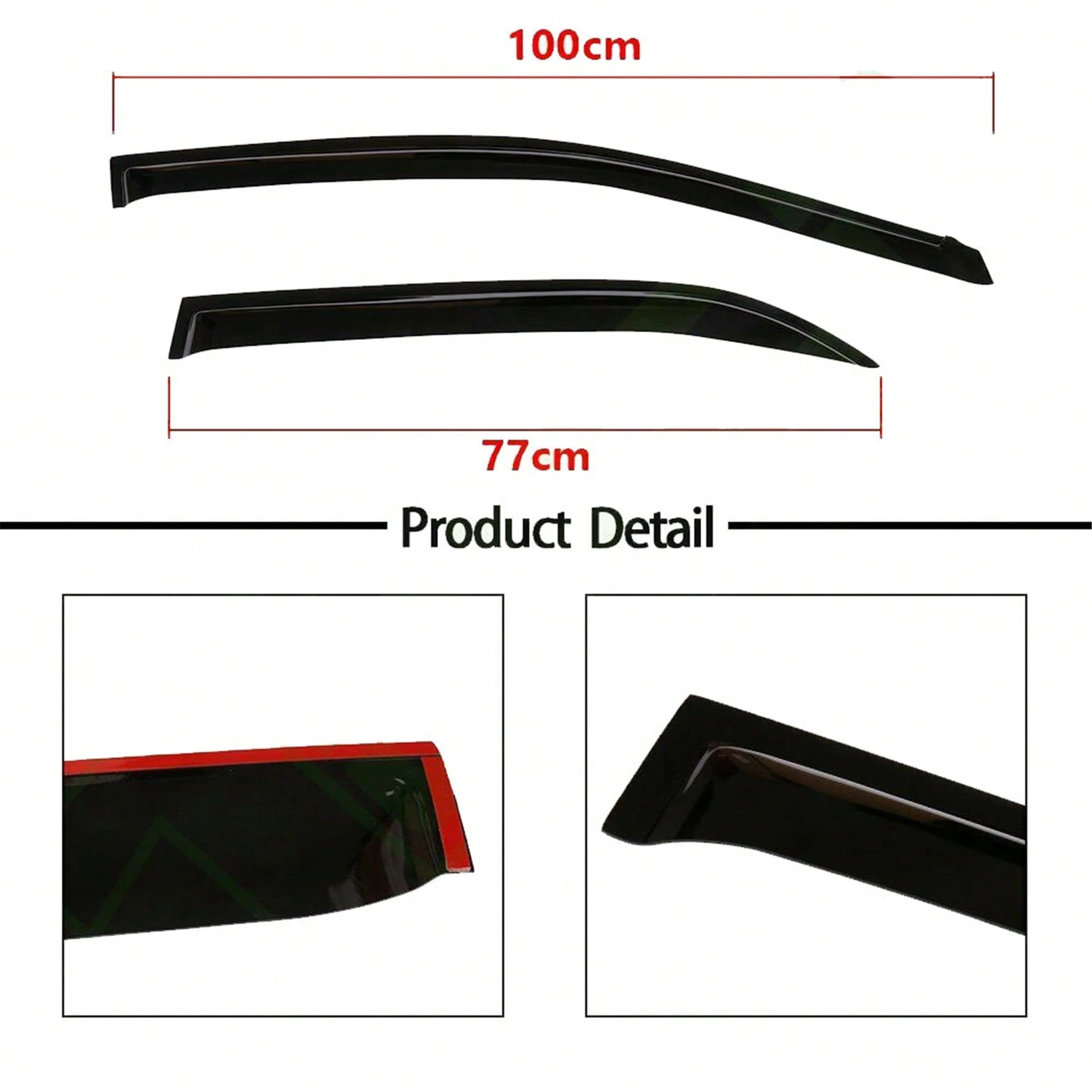 4-Pack Window Vent Visor Rain Guard Sun Shade Deflectors Plastic Replacement For 2009-2013 Corolla Sedan 4-Door