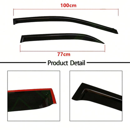 4-Pack Window Vent Visor Rain Guard Sun Shade Deflectors Plastic Replacement For 2009-2013 Corolla Sedan 4-Door