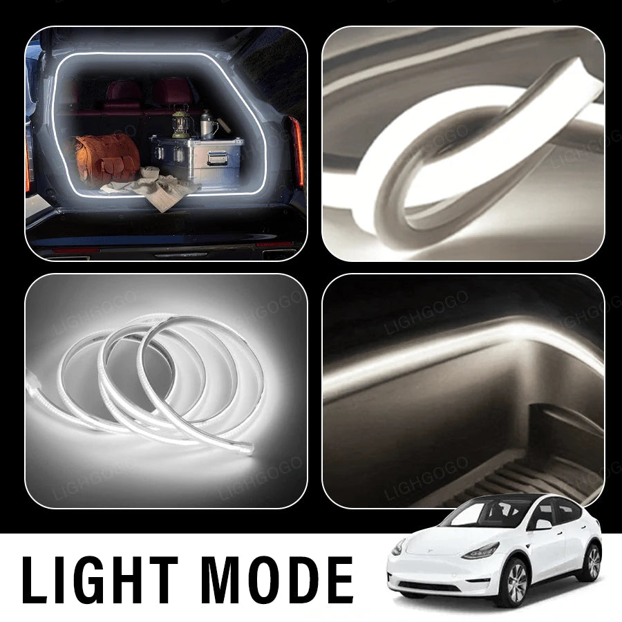 400cm LED Car Trunk Strip Light 155.6 Inch White Hardwired Auto Boot Interior Lighting With Tape & Installation Tools Car LED Accessories