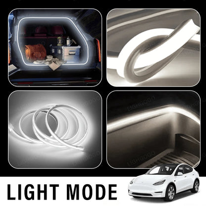 400cm LED Car Trunk Strip Light 155.6 Inch White Hardwired Auto Boot Interior Lighting With Tape & Installation Tools Car LED Accessories