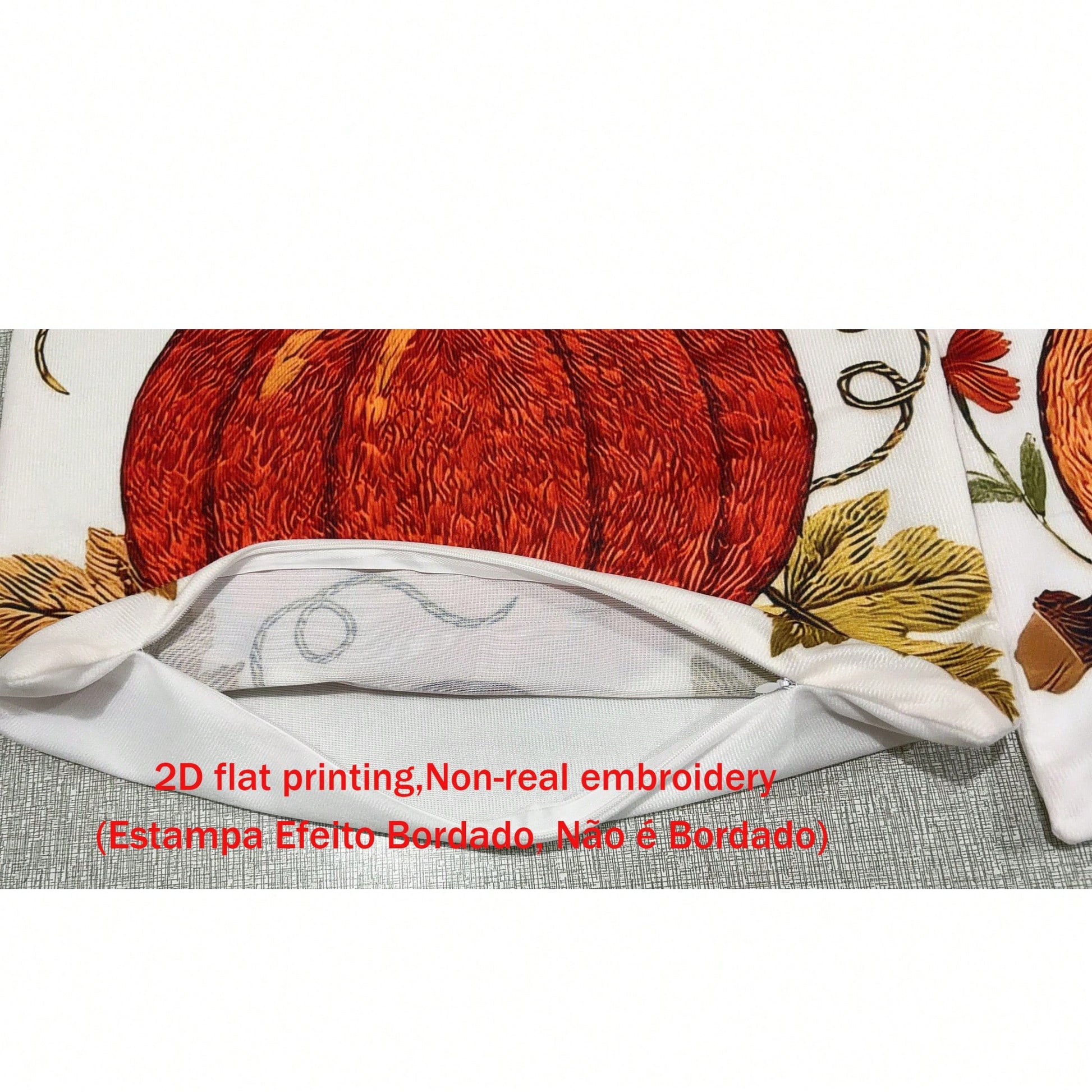 4pcs Autumn Pumpkin & Maple Leaf Pillow Covers, Thanksgiving American Country Style Autumn Pumpkin & Foliage Print Pattern, Single-Sided 2D Flat Print, Not 3D Realistic Embroidery, 45x45cm (18x18in)