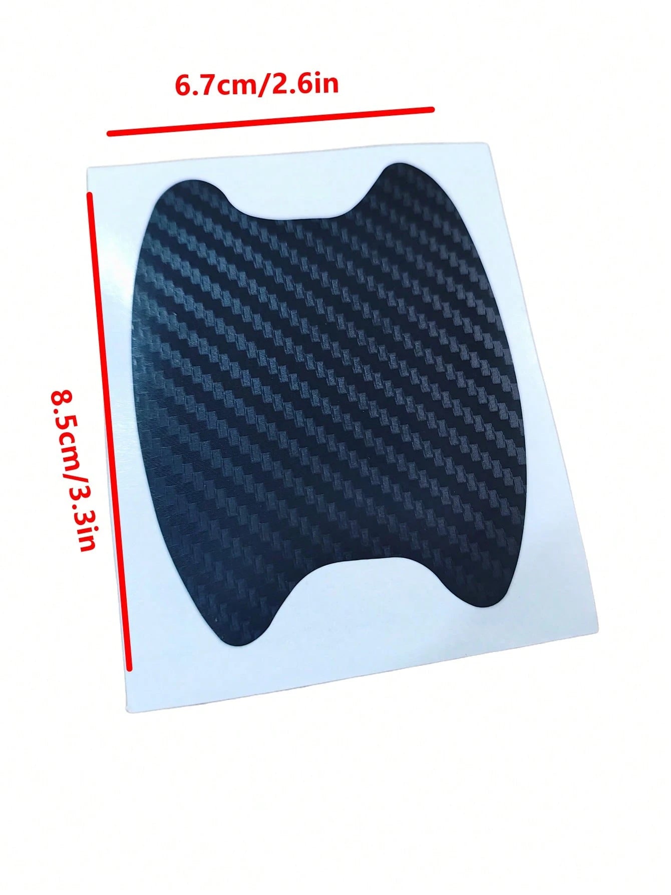 4pcs Carbon Fiber Door Handle Protective Film Sticker, Car Accessories