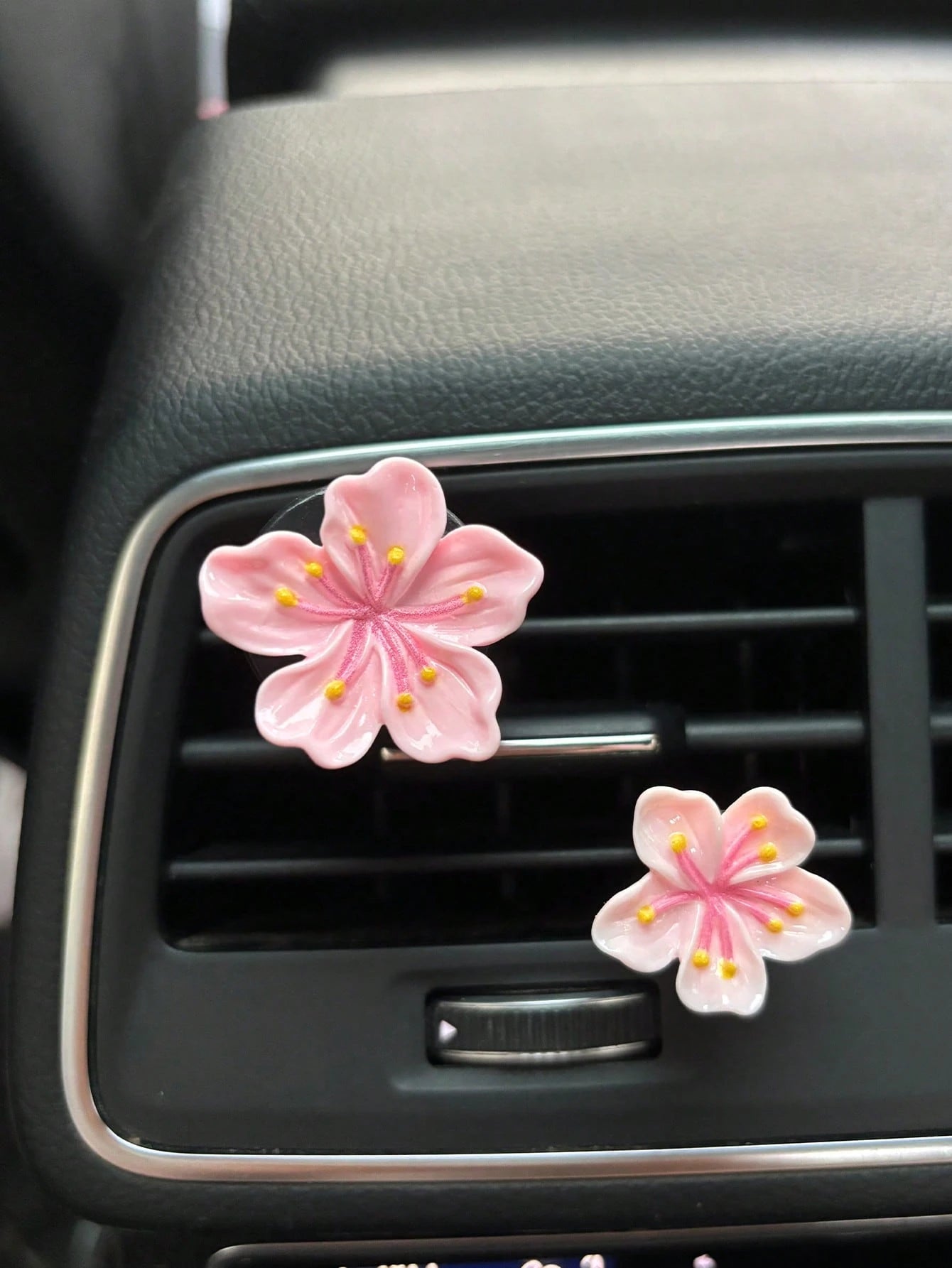 4pcs Cherry Blossom Car Air Vent Decor, Car Flower Air Vent Clip, Car Accessories, Interior Decoration