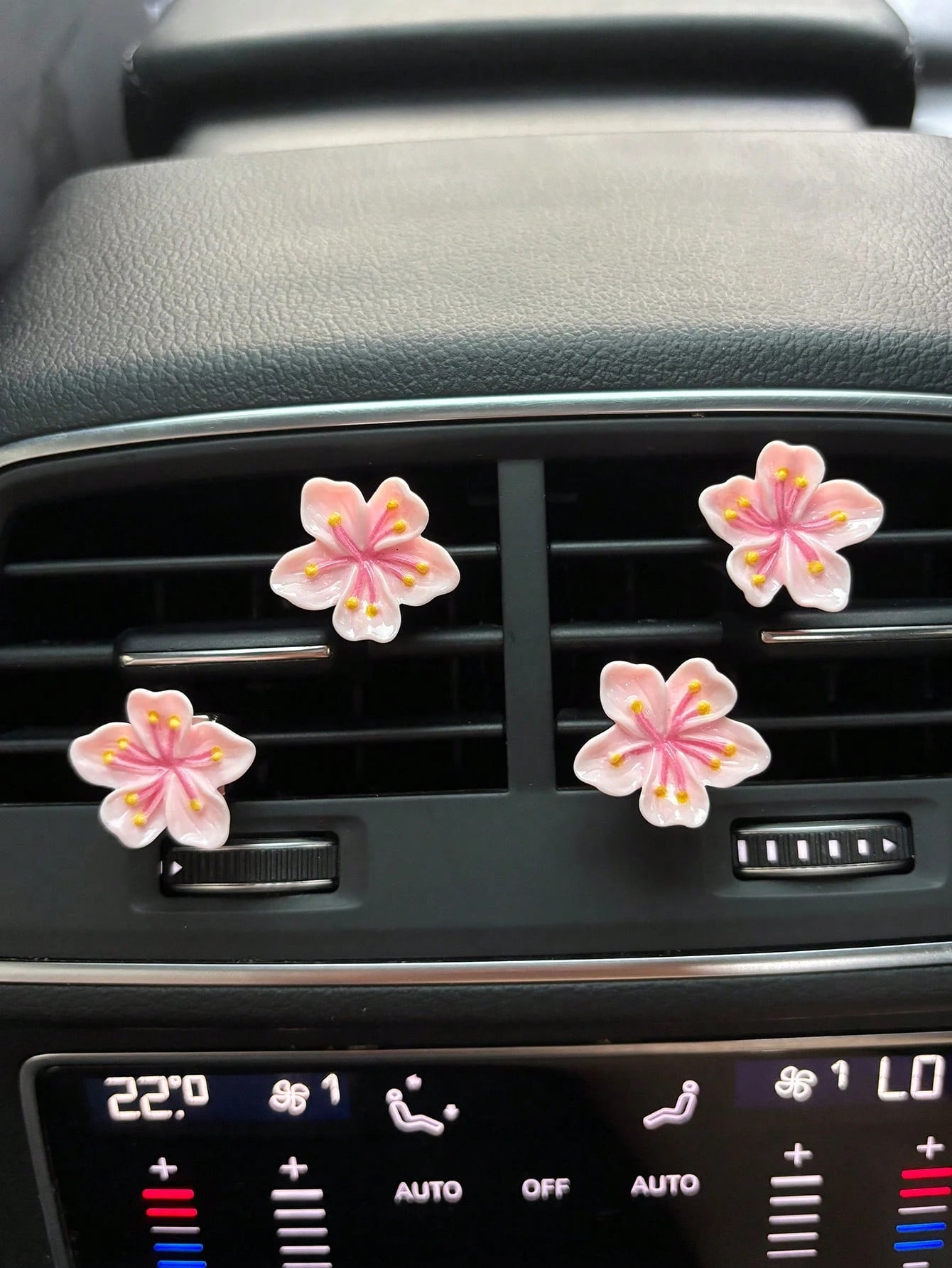 4pcs Cherry Blossom Car Air Vent Decor, Car Flower Air Vent Clip, Car Accessories, Interior Decoration