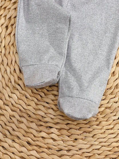 4pcs/Pack Newborn Baby Girls Footie Leggings Soft Stretchy Ribbed Knit Solid Color White Pink Black Gray Pants Comfortable Daily Wear Clothing Set