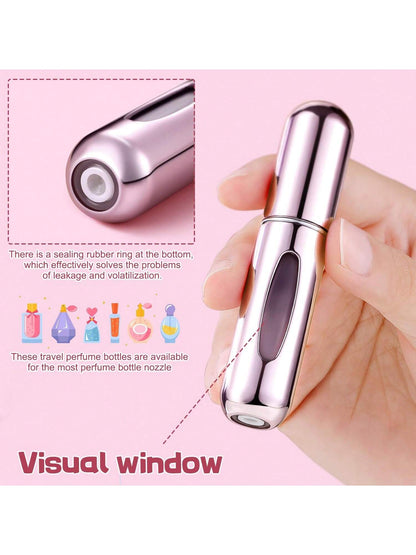 4pcs Portable Perfume Atomizers- Refillable Travel Perfume Bottles 5ml Spray Bottles- Refillable Mini Perfume Bottles- Refillable Leak-Proof Travel Perfume Atomizers