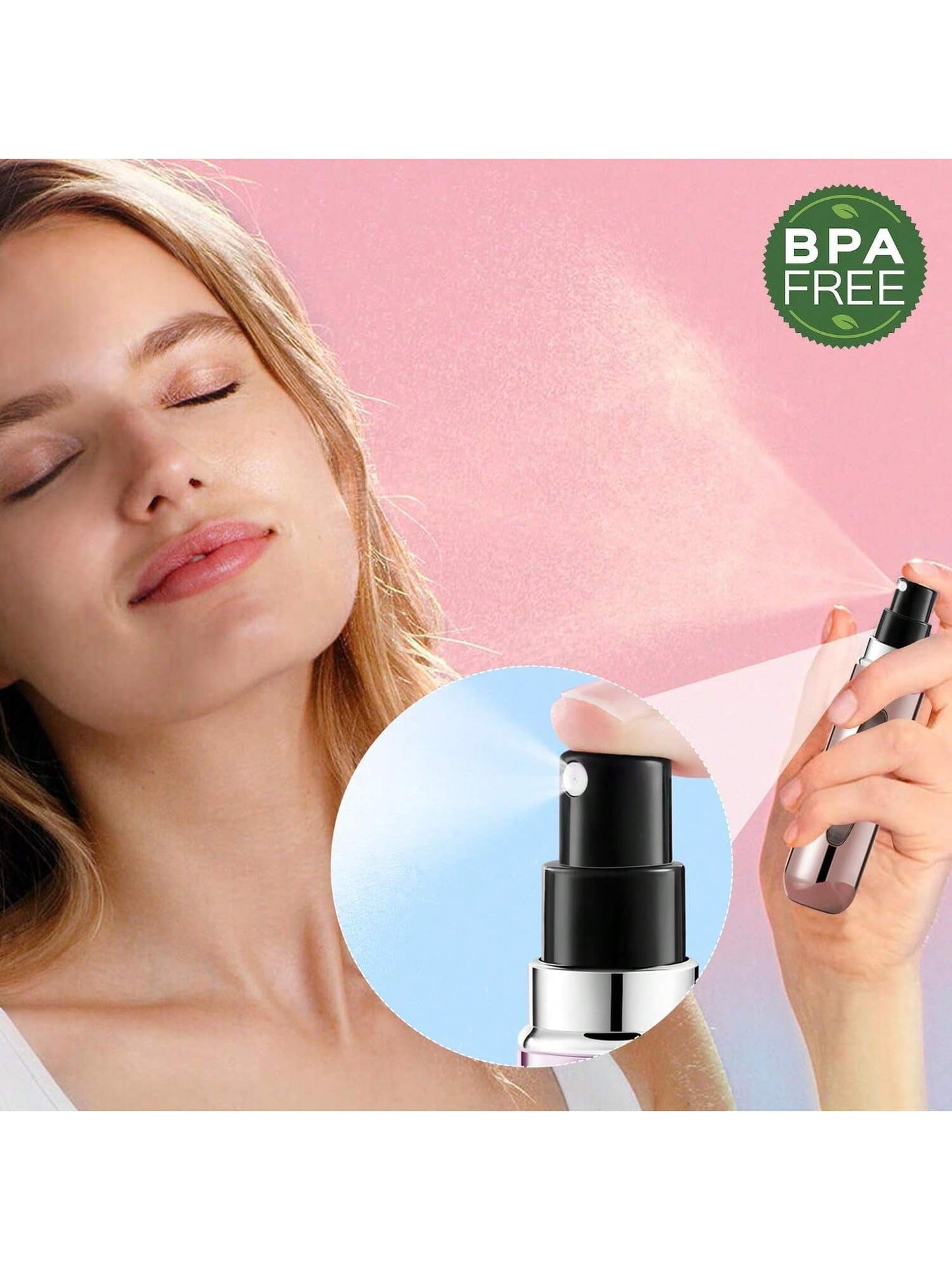 4pcs Portable Perfume Atomizers- Refillable Travel Perfume Bottles 5ml Spray Bottles- Refillable Mini Perfume Bottles- Refillable Leak-Proof Travel Perfume Atomizers
