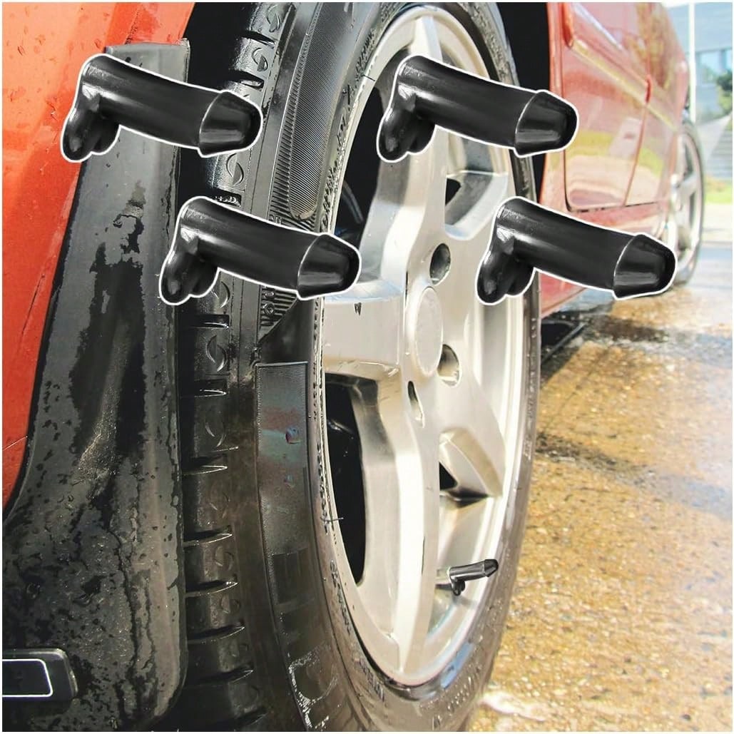 4PCS Prank Pencil Tire Valve Stem Caps For Car, Prank Gift Valve Stem Caps, Funny Airtight Perfect Prank Tire Valve Caps, Universal Car Accessories For All Cars, Bikes, SUV, Motorcycles 3