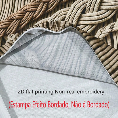4pcs Vintage Bohemian Knot Print Pillow Covers, Single-Sided 2D Flat Print, Not 3D Real Weave Effect, Soft Comfortable Polyester Cushion Covers, 45*45cm (17.72*17.72in), Zipper Closure Machine Washabl