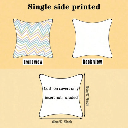4pcs Vintage Bohemian Knot Print Pillow Covers, Single-Sided 2D Flat Print, Not 3D Real Weave Effect, Soft Comfortable Polyester Cushion Covers, 45*45cm (17.72*17.72in), Zipper Closure Machine Washabl