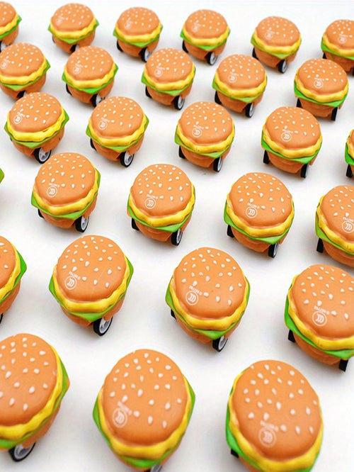 5/10/20/30-Pack Mini Burger Pull Back Cars, Toy Vehicles Models For Boys And Girls 3 4 5 6 7 8 Year Old, Fun Party Favors And Goodie Bag Fillers, Christmas Stocking Stuffers, Halloween Gift Back To Sc