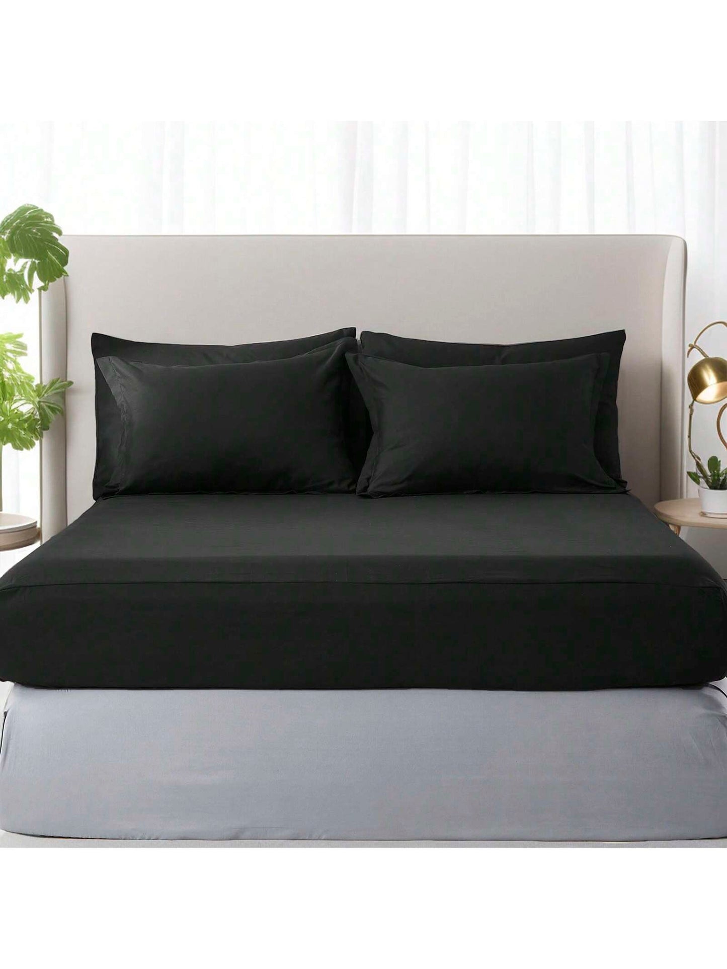 5/7 Piece Solid Color Bed Comforter Set Queen, Creative Geometric Pattern Design, Soft And Comfortable Summer Bedding Set.Bed In A Bag For All Seasons, Includes Comforter, Flat Sheet, Fitted Sheet, Pi