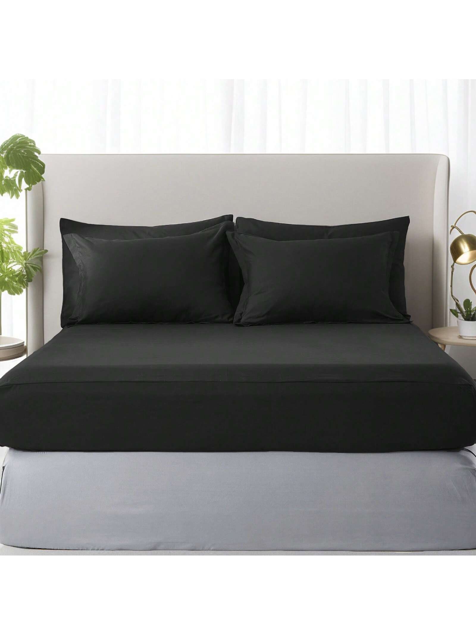 5/7 Piece Solid Color Bed Comforter Set Queen, Creative Geometric Pattern Design, Soft And Comfortable Summer Bedding Set.Bed In A Bag For All Seasons, Includes Comforter, Flat Sheet, Fitted Sheet, Pi