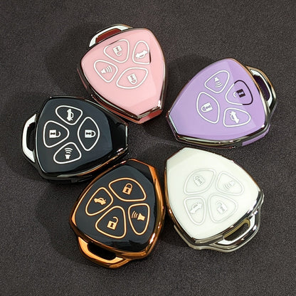 5-Button Car Key Fob Cover Fit For Camry, Corolla, Crown, Reiz, RAV4 Straight Key, Smart Remote Key Case