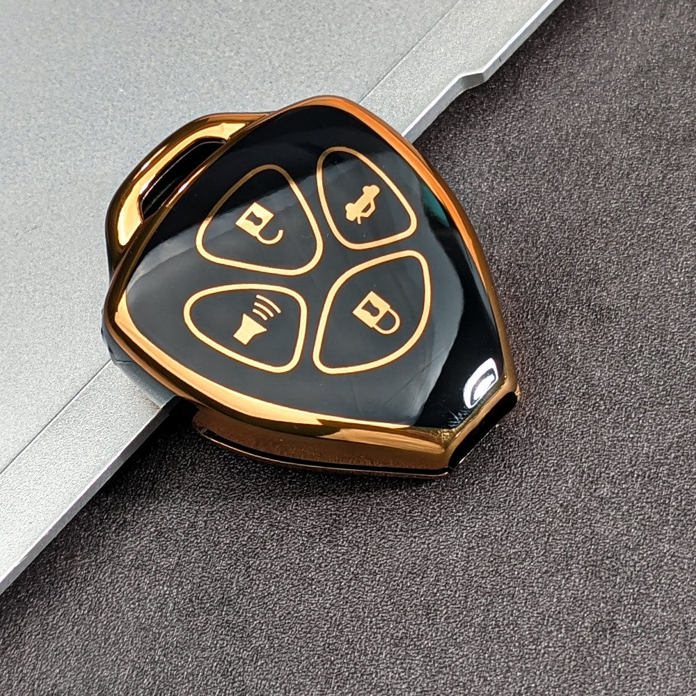 5-Button Car Key Fob Cover Fit For Camry, Corolla, Crown, Reiz, RAV4 Straight Key, Smart Remote Key Case