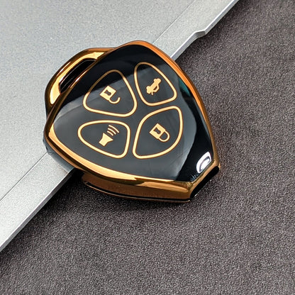 5-Button Car Key Fob Cover Fit For Camry, Corolla, Crown, Reiz, RAV4 Straight Key, Smart Remote Key Case