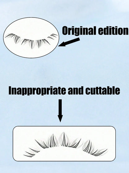 5 Pairs Transparent Stem Natural False Eyelashes, Japanese Anime Style Exaggerated Pointed DIY Cosplay Lower Lashes, Reusable, Suitable For Women And Girls, Comfortable Strip False Eyelashes