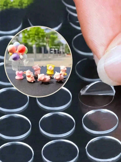 50/100pcs Double Sided Adhesive Dots, Mounting Pads, Transparent Double Sided Tape For Cars, Removable Double Sided Adhesive Dots For Hanging Wall Images, Strong Adhesive Waterproof Clay, Suitable For