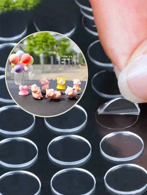50/100pcs Double Sided Adhesive Dots, Mounting Pads, Transparent Double Sided Tape For Cars, Removable Double Sided Adhesive Dots For Hanging Wall Images, Strong Adhesive Waterproof Clay, Suitable For