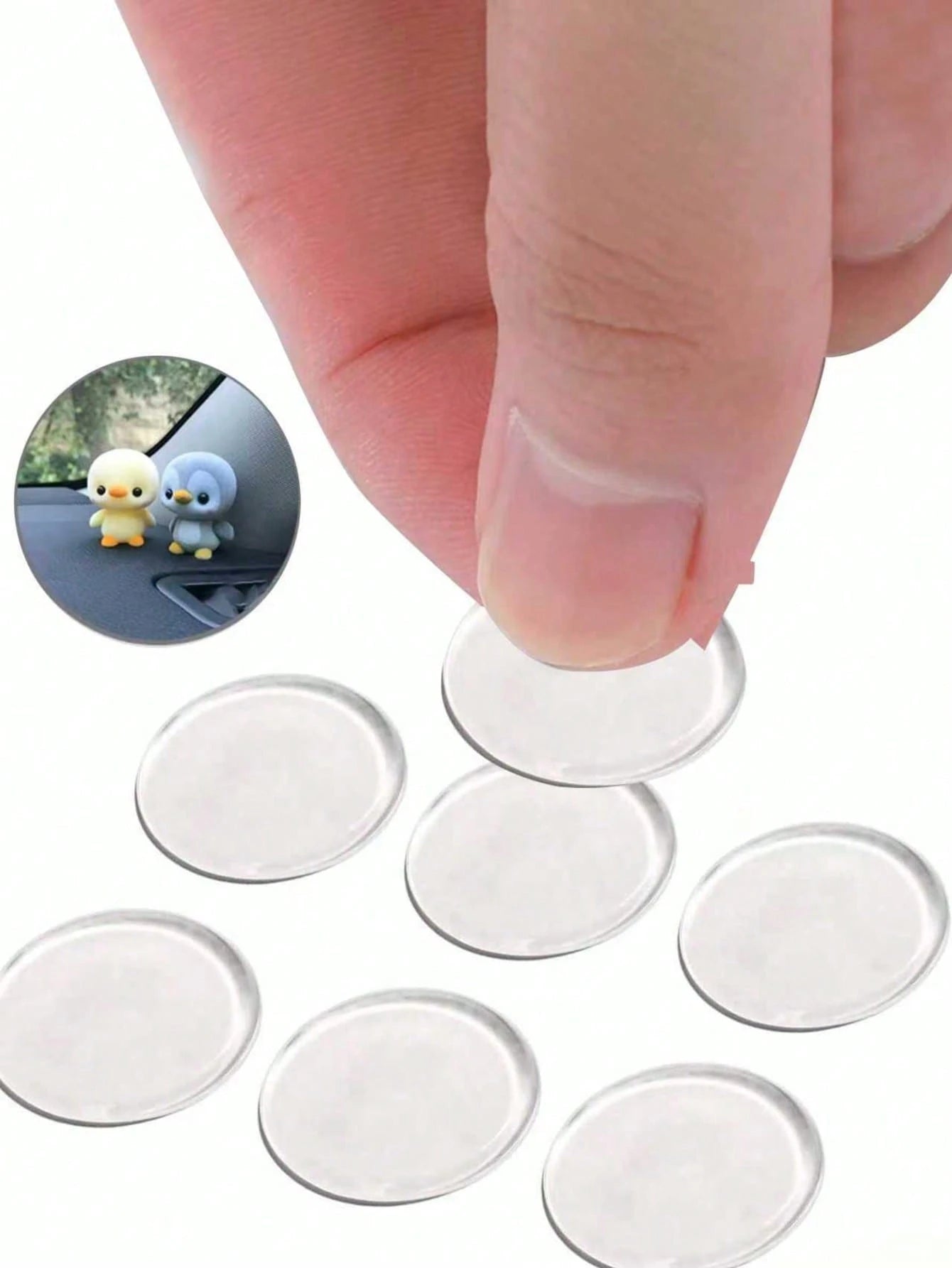 50/100pcs Double Sided Adhesive Dots, Mounting Pads, Transparent Double Sided Tape For Cars, Removable Double Sided Adhesive Dots For Hanging Wall Images, Strong Adhesive Waterproof Clay, Suitable For