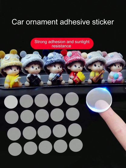 50/100pcs Double Sided Adhesive Dots, Mounting Pads, Transparent Double Sided Tape For Cars, Removable Double Sided Adhesive Dots For Hanging Wall Images, Strong Adhesive Waterproof Clay, Suitable For