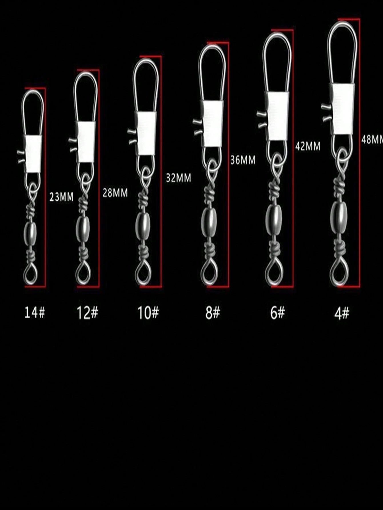 50pcs B-Type Snap Link Connector, Fishing 8-Shaped Barrel Swivel Ring, Lure Spinning Quick Change Swivel For Fishing Rod Accessories