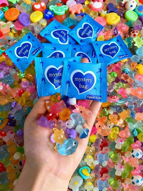 50pcs Cute Mini Animal Food Bottle Surprise Blind Bags- Perfect Fun Gifts For Easter, Valentine's Day And Various Parties! Available In Different Colors And Styles, Ideal As Gifts, Home Decor And Hol