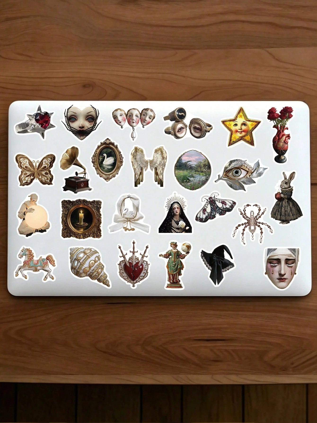 50pcs European Style Quirky Waterproof Stickers For Laptop, Skateboard, Guitar, Desk, Wall, Water Bottle, Refrigerator, Luggage, Scrapbook, DIY Phone Case, Room Decor, Home Decor, Birthday Gift, Holid