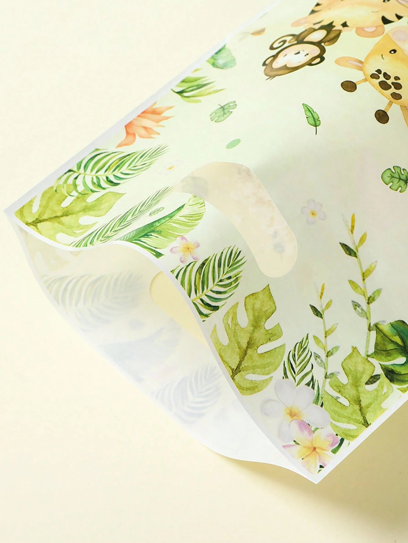 50pcs Jungle Animal Theme Gift Bags, Cartoon Animal Pattern Gift Packaging Bags, Portable Bags, Jungle Animal Party, Jungle Adventure Party, Jungle Animal Theme Birthday Party, Baby Boy Gift Wrapping