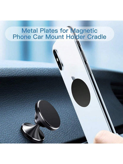 5pcs Electroplated Black Iron Sheet Phone Holder Accessory With 40mm Diameter And Adhesive Backing