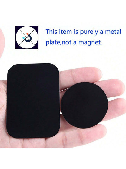 5pcs Electroplated Black Iron Sheet Phone Holder Accessory With 40mm Diameter And Adhesive Backing
