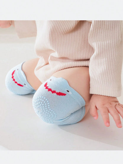 5pcs/Set Assorted Baby Breathable Knee Pads, Mesh Anti-Slip Crawling Toddler Knee Elbow Protector With Cartoon Pattern