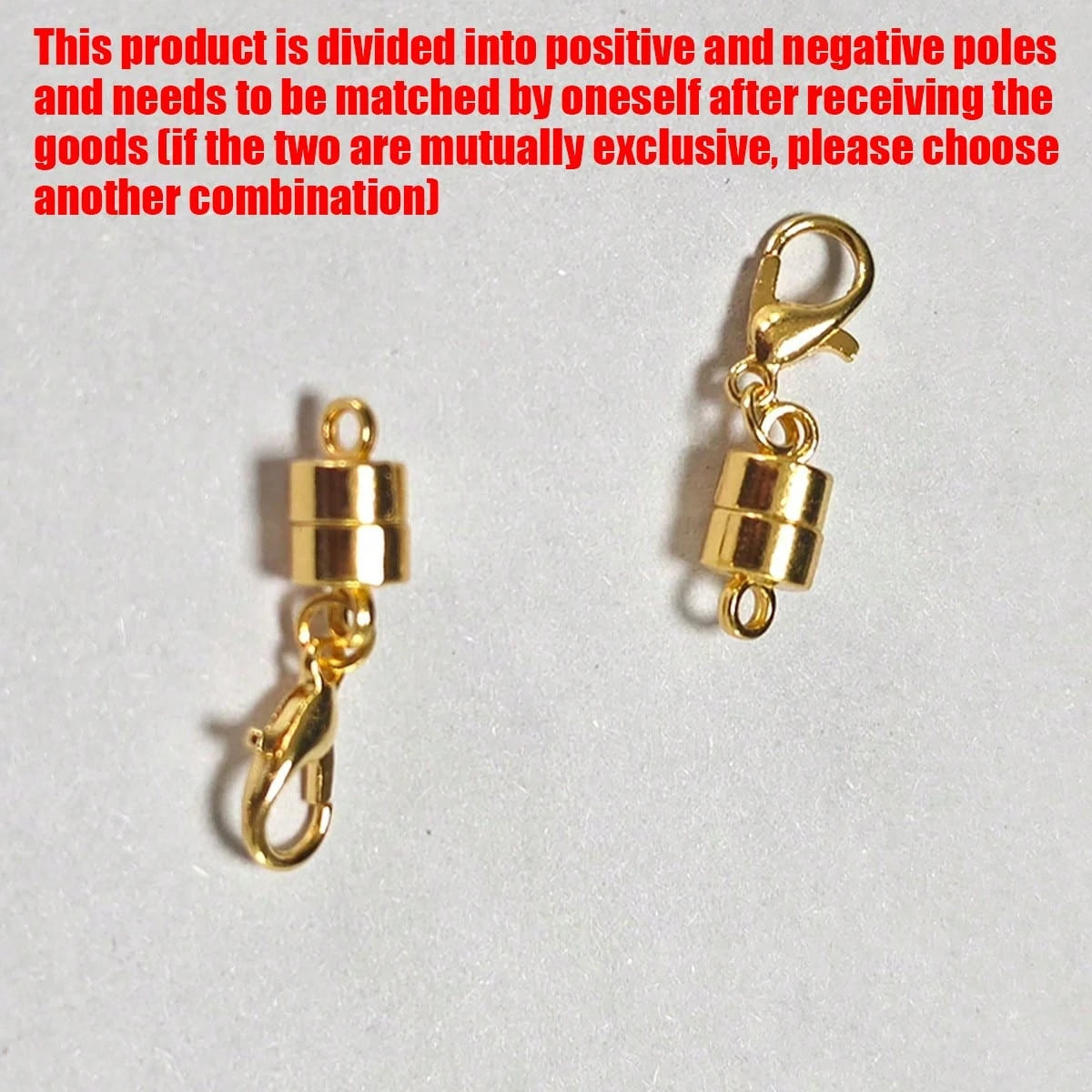 6/12pcs Magnetic Necklace Clasp With Lobster Claw, 14K Gold And Silver Color Magnetic Jewelry Clasps For Necklace Extender Bracelet Clasp Ring (Mini Size)