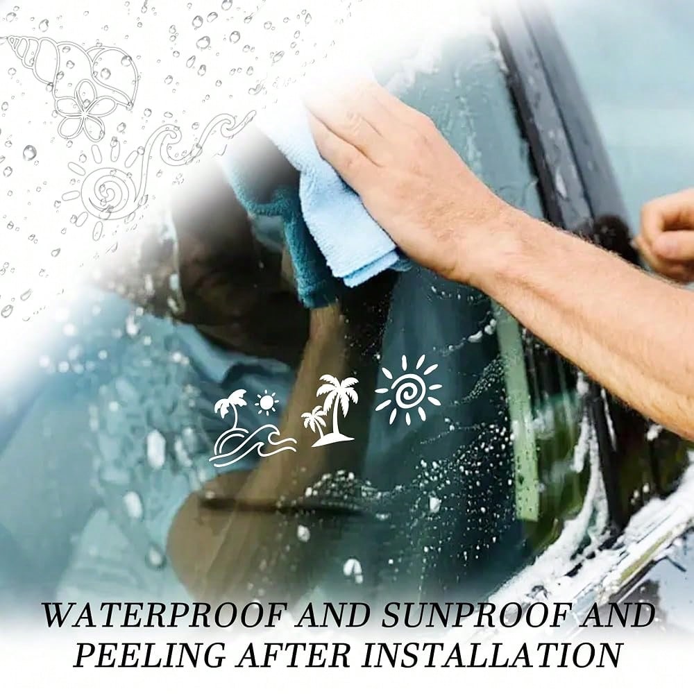 6 Pcs Beach Ocean Car Stickers, Tropical Pa 1lm Sun Sticker Decals For Outside Of Car, Cute Summer Stickers For Automotive Bumper Windo