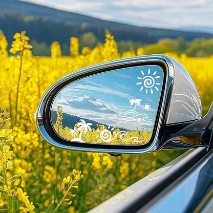6 Pcs Beach Ocean Car Stickers, Tropical Pa 1lm Sun Sticker Decals For Outside Of Car, Cute Summer Stickers For Automotive Bumper Windo